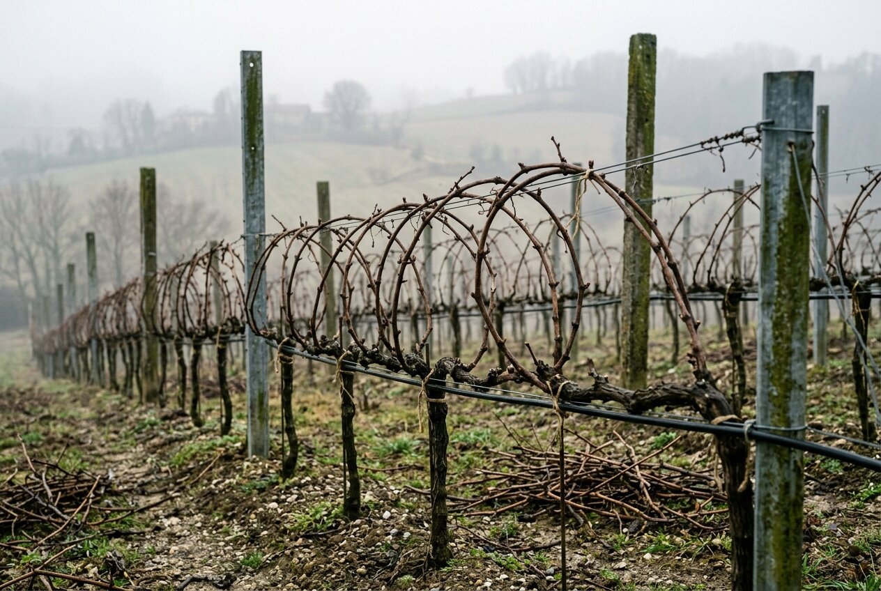 Forma di allevamento Sylvoz in inverno in Friuli